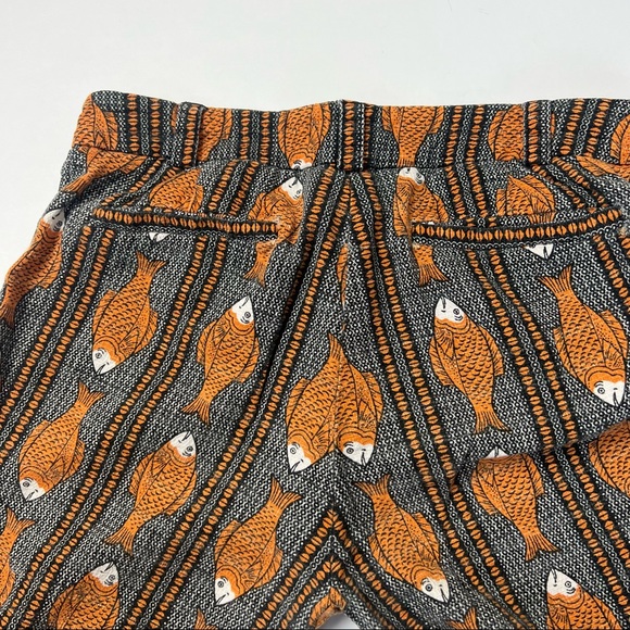 Anthropologie Cartonnier Fish Patterned Ankle Pants - Picture 7 of 16